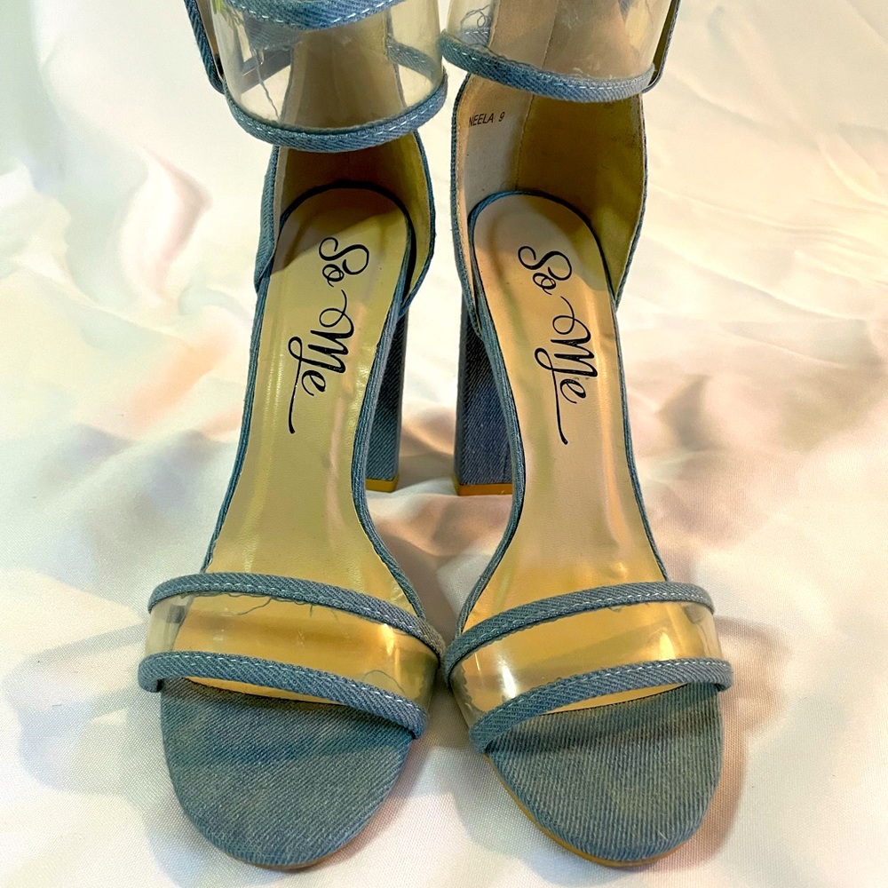 Demin Chunky Heel